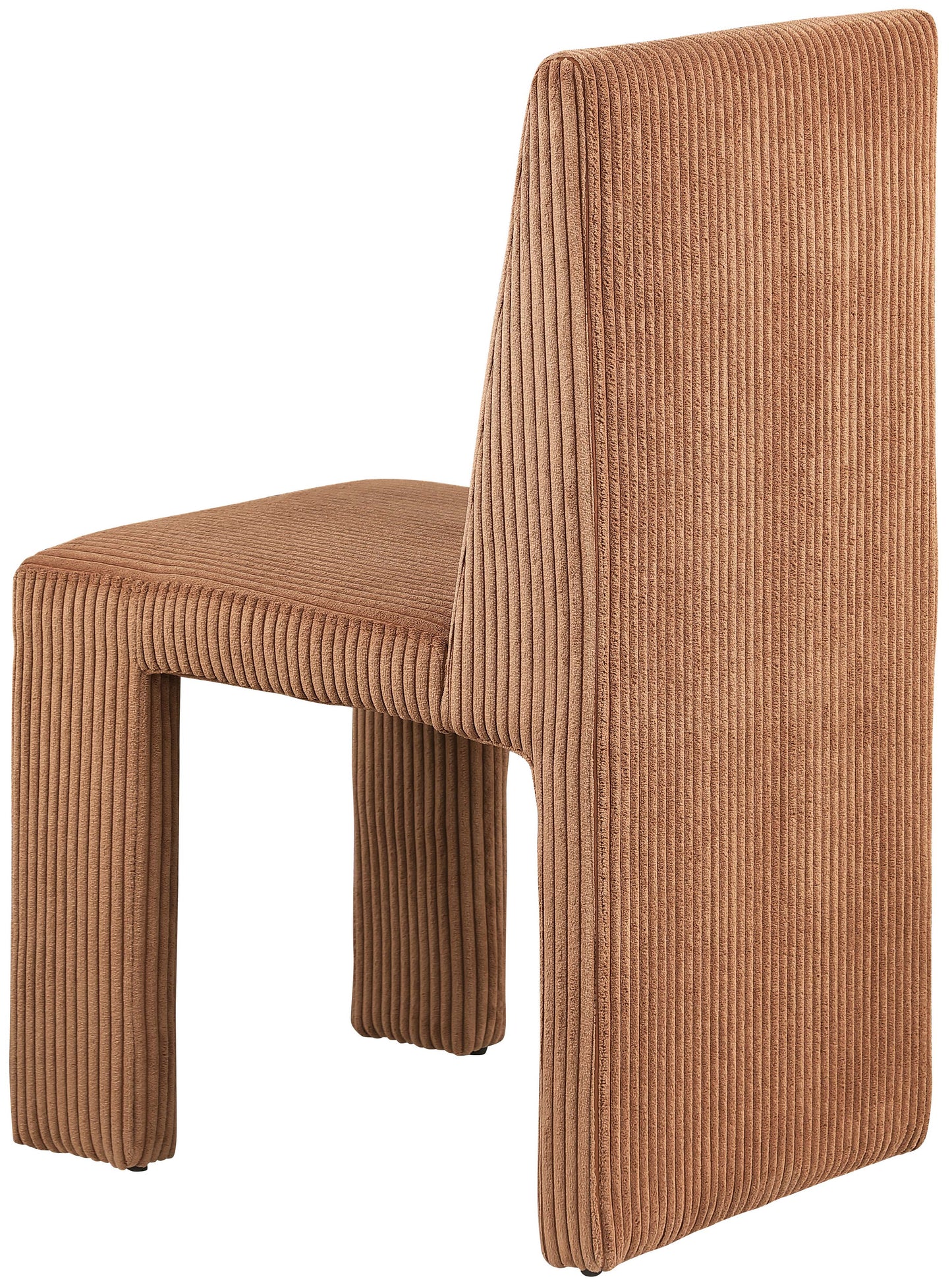 aubrey saddle microsuede corduroy fabric dining chair