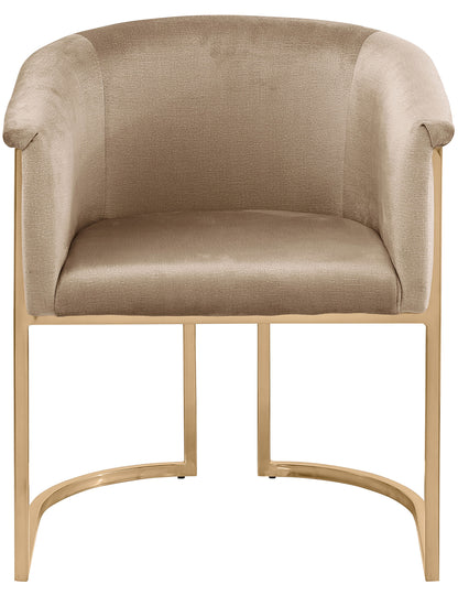 Love Beige Velvet Dining Chair C