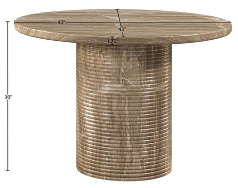 Dorian 43" Beige Concrete Indoor/Outdoor Dining Table, 1 Piece