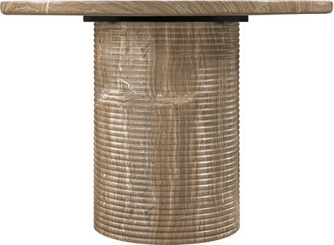 Dorian 43" Beige Concrete Indoor/Outdoor Dining Table, 1 Piece