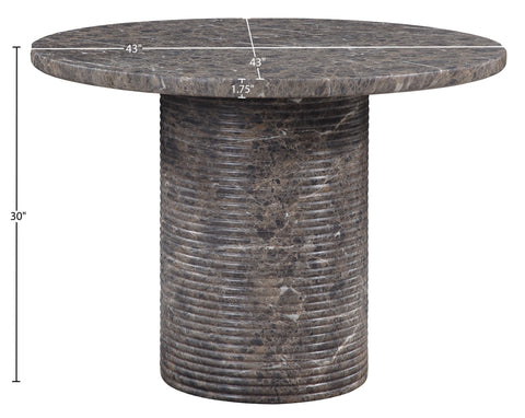 Dorian 43" Brown Concrete Indoor/Outdoor Dining Table, 1 Piece