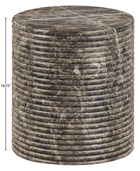 Dorian Brown Concrete Indoor/Outdoor End Table, 1 Piece