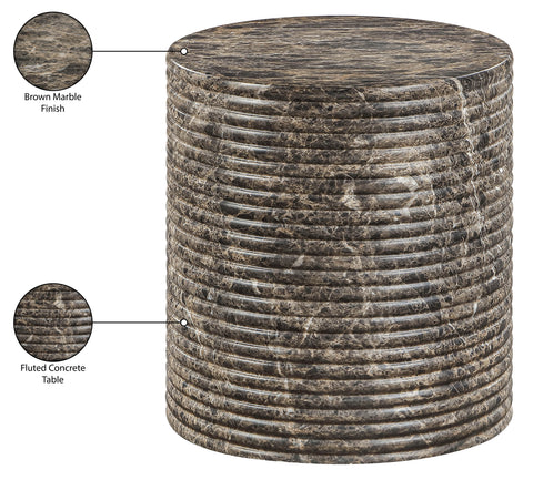 Dorian Brown Concrete Indoor/Outdoor End Table, 1 Piece