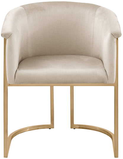 Love Cream Velvet Dining Chair C