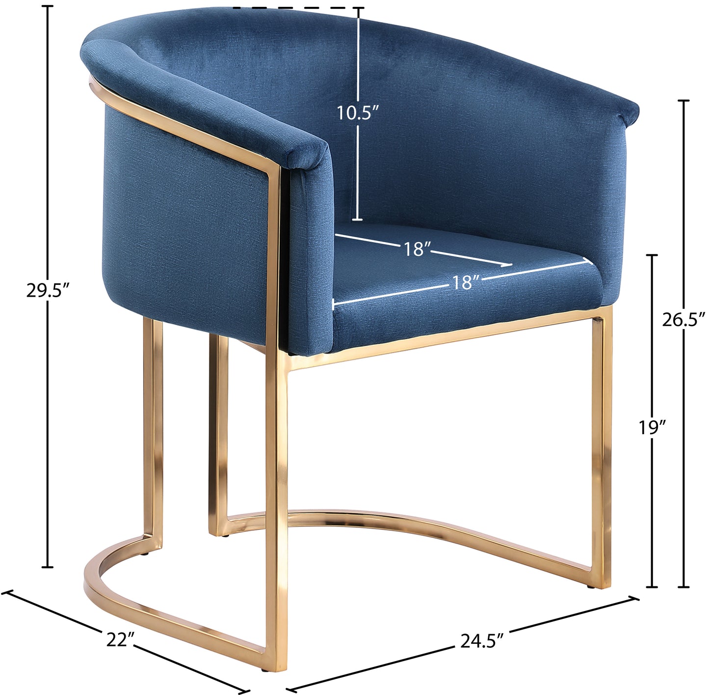 love navy velvet dining chair c