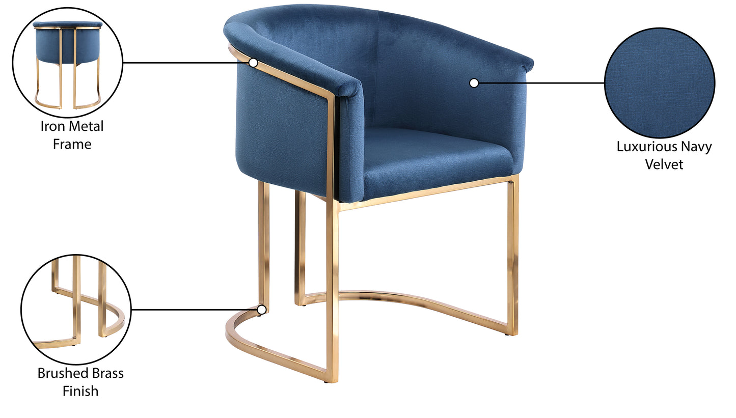 love navy velvet dining chair c