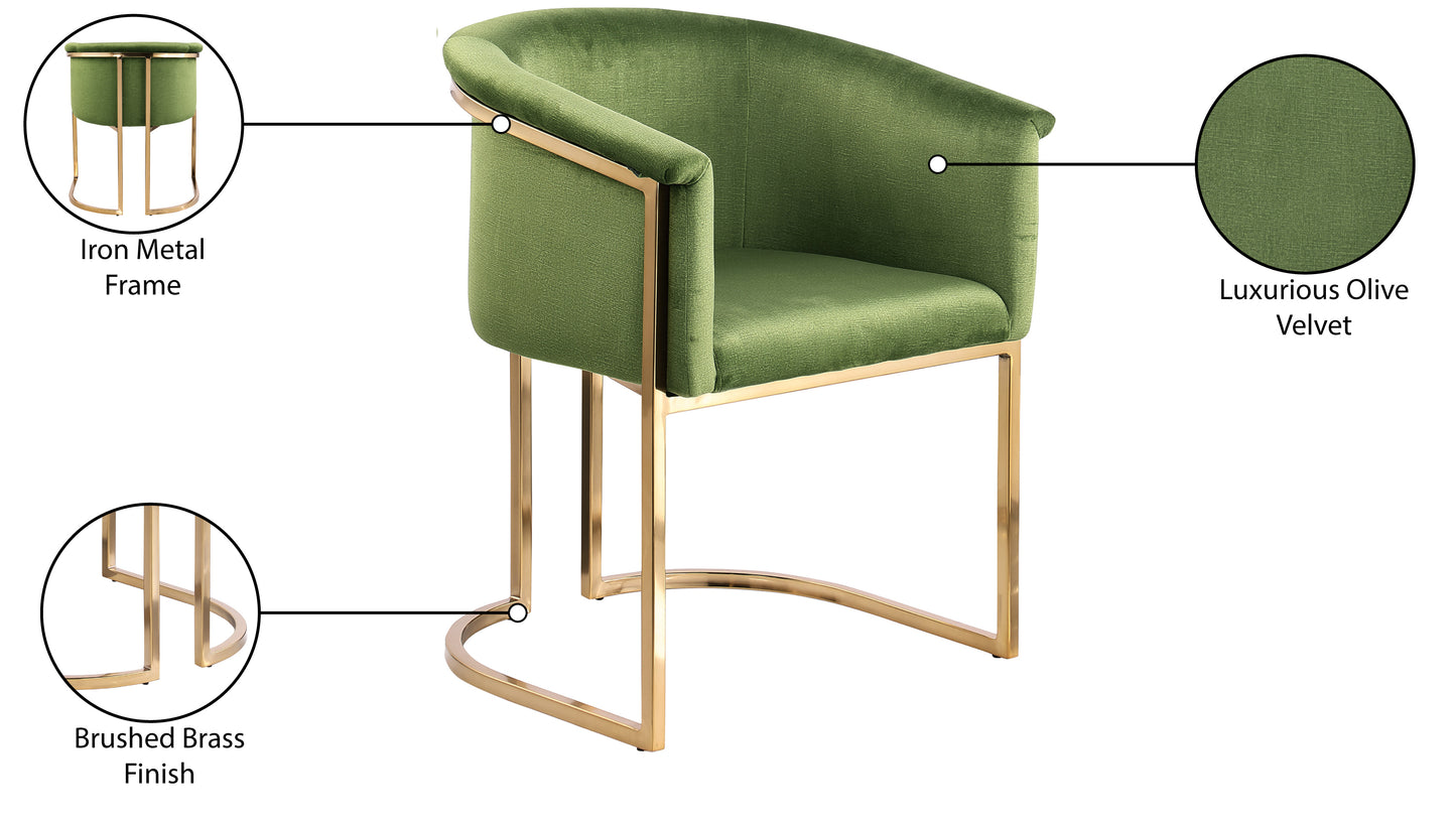 love olive velvet dining chair c