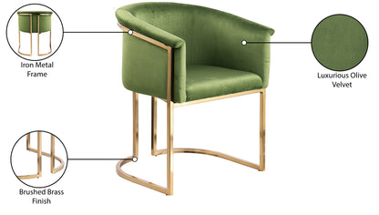 Love Olive Velvet Dining Chair C