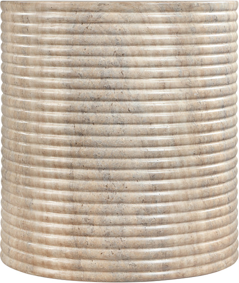 Dorian Travertine Concrete Indoor/Outdoor End Table, 1 Piece