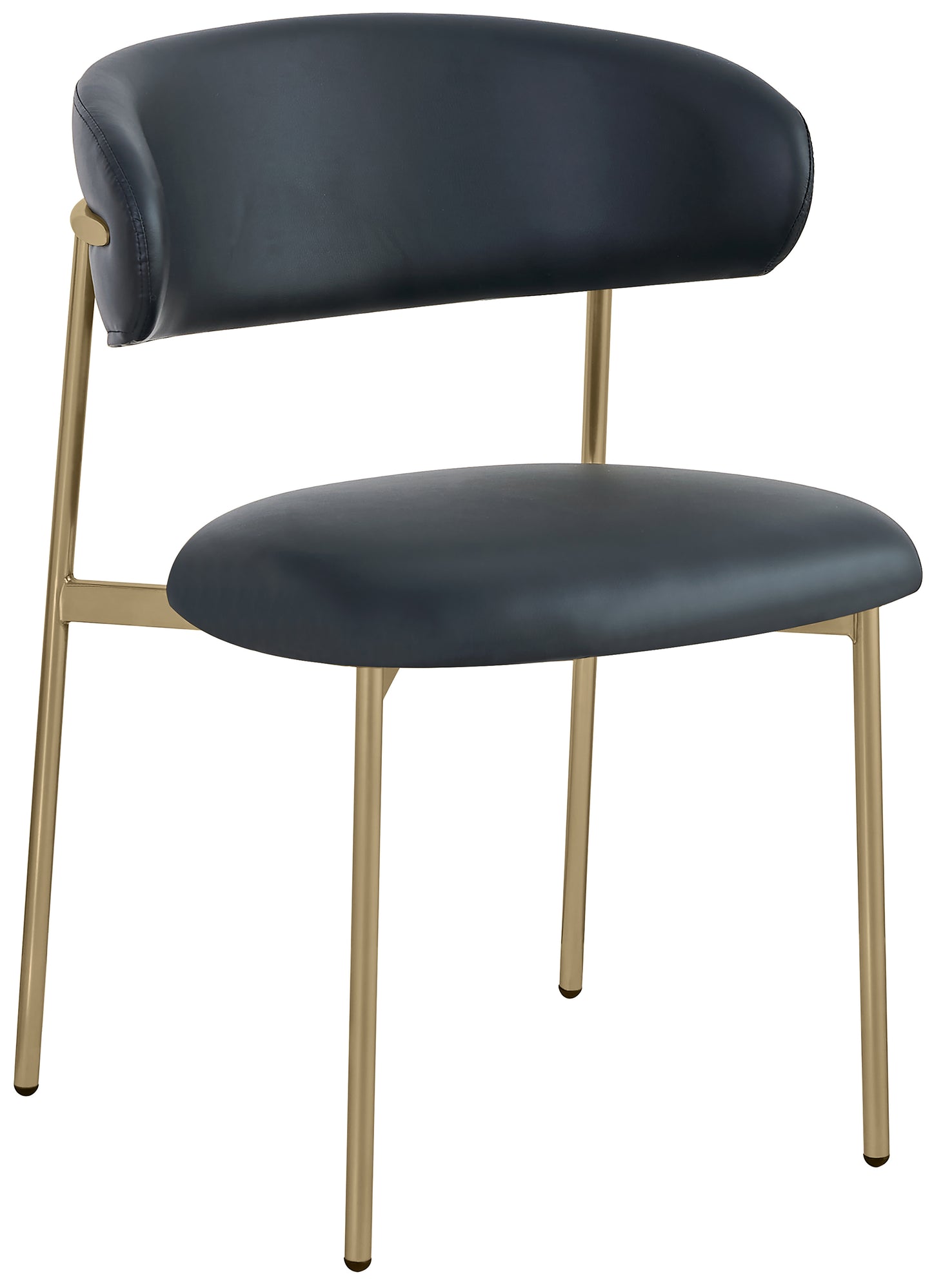 xoxo black vegan leather dining chair