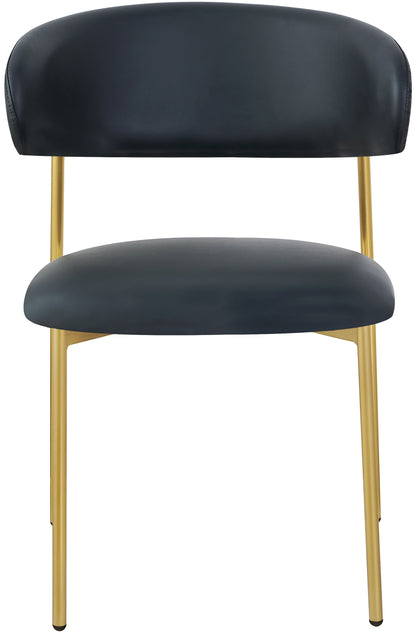 Ziggy Black Faux Leather Dining Chair C