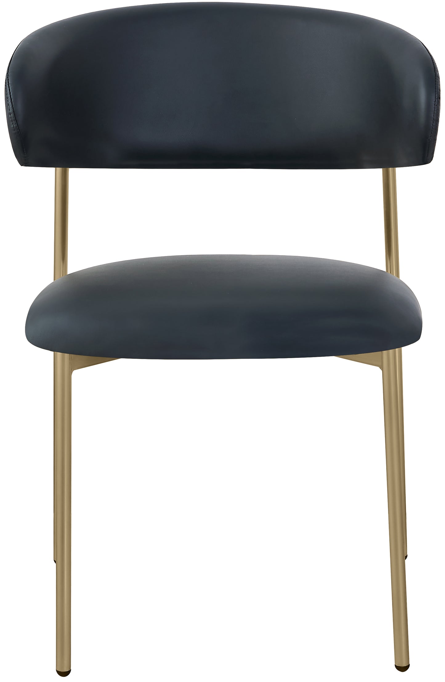 xoxo black vegan leather dining chair