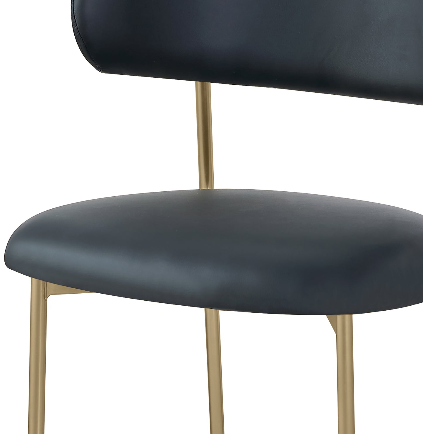 xoxo black vegan leather dining chair