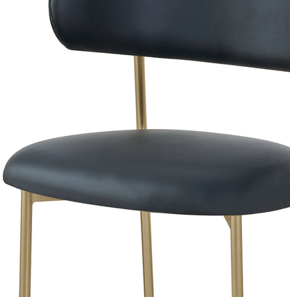 XOXO Black Vegan Leather Dining Chair