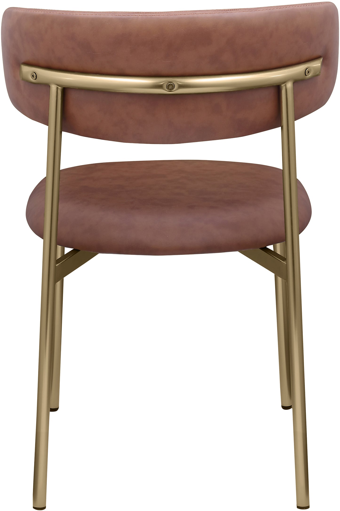 xoxo brown vegan leather dining chair