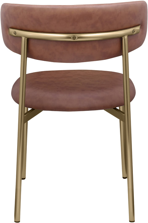 XOXO Brown Vegan Leather Dining Chair