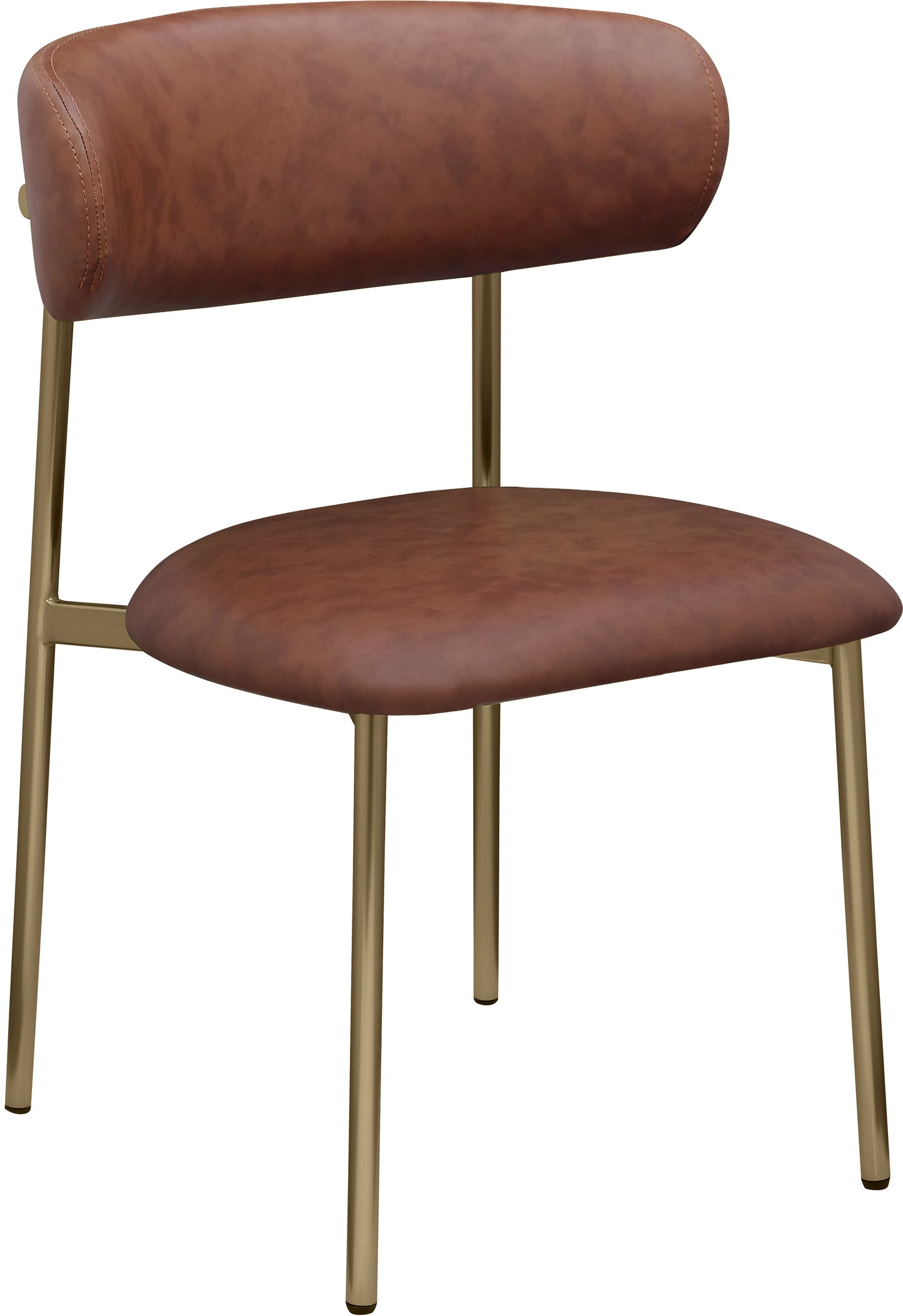 xoxo brown vegan leather dining chair