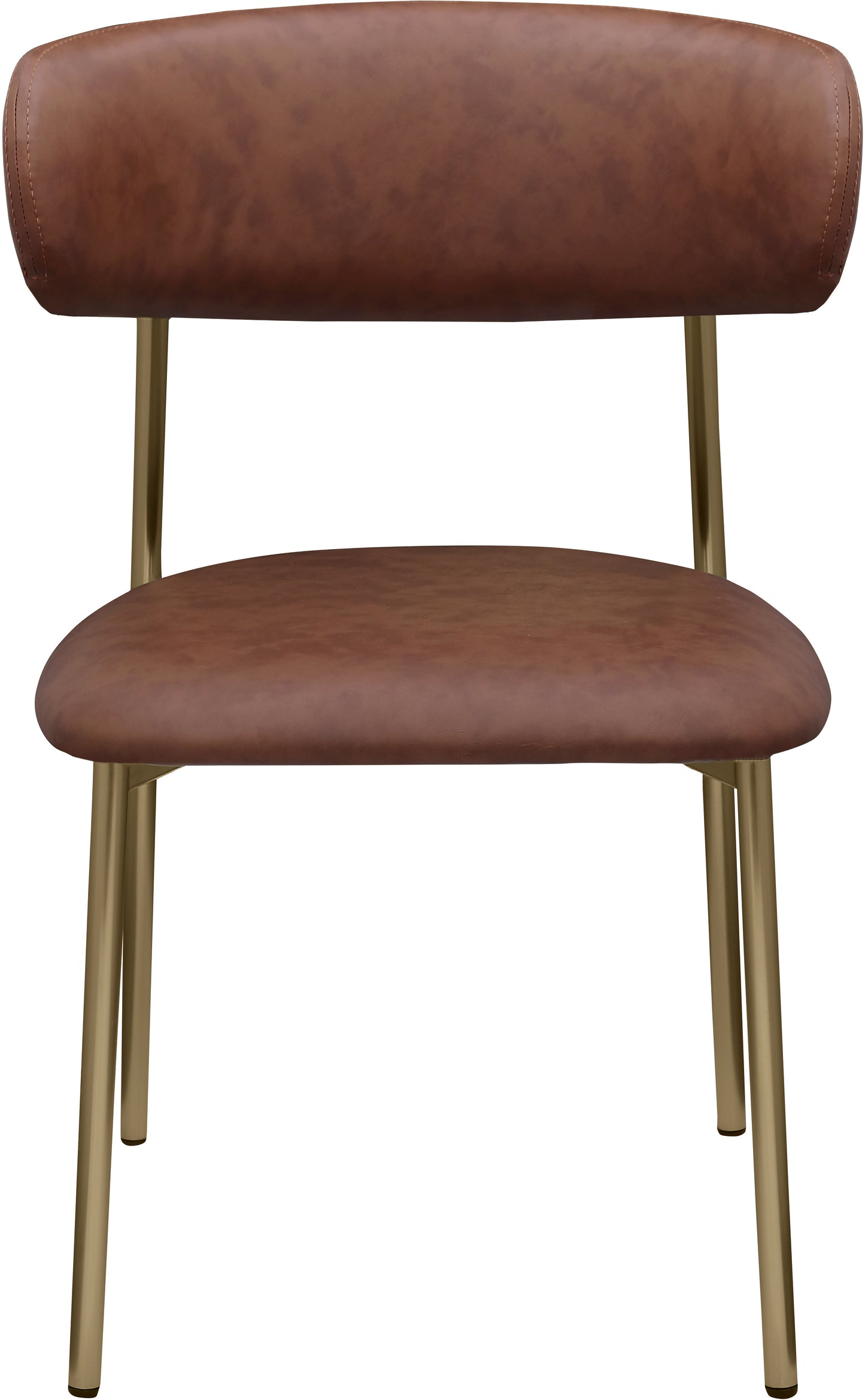 xoxo brown vegan leather dining chair