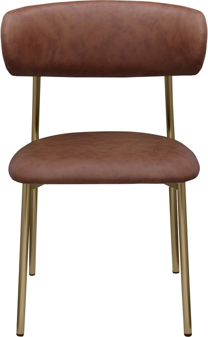 XOXO Brown Vegan Leather Dining Chair