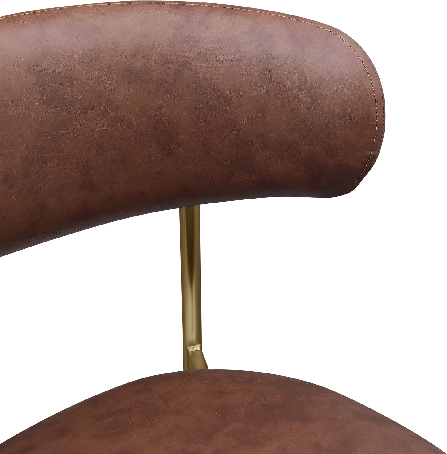 xoxo brown vegan leather dining chair