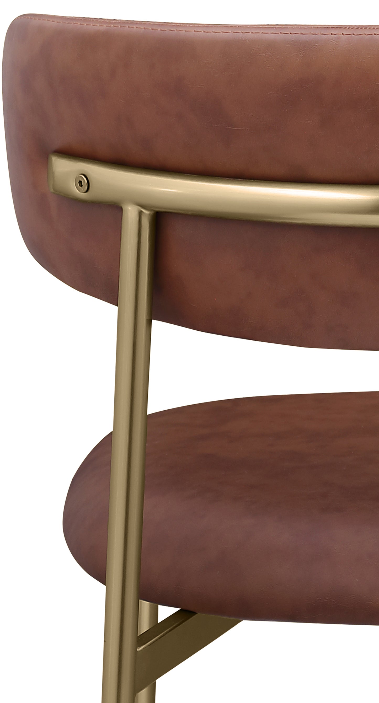 xoxo brown vegan leather dining chair