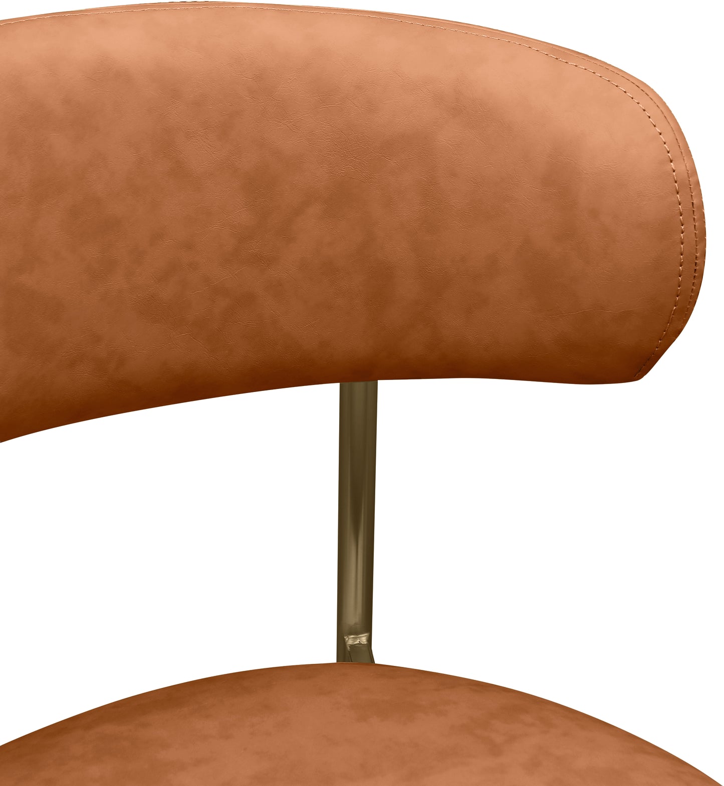 xoxo cognac vegan leather dining chair