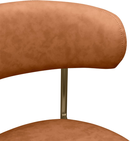 XOXO Cognac Vegan Leather Dining Chair