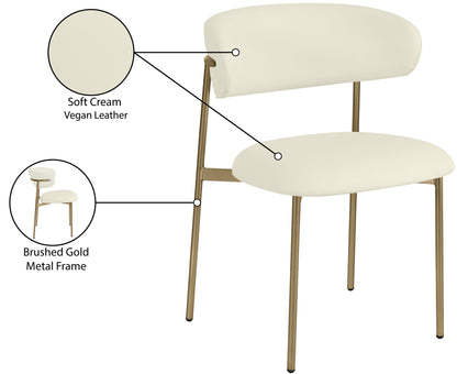 XOXO Cream Vegan Leather Dining Chair