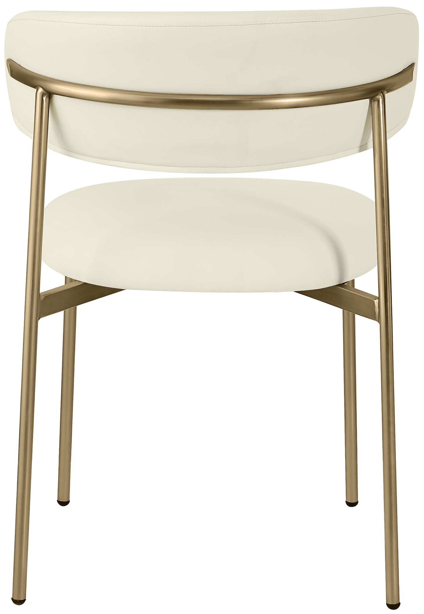 xoxo cream vegan leather dining chair