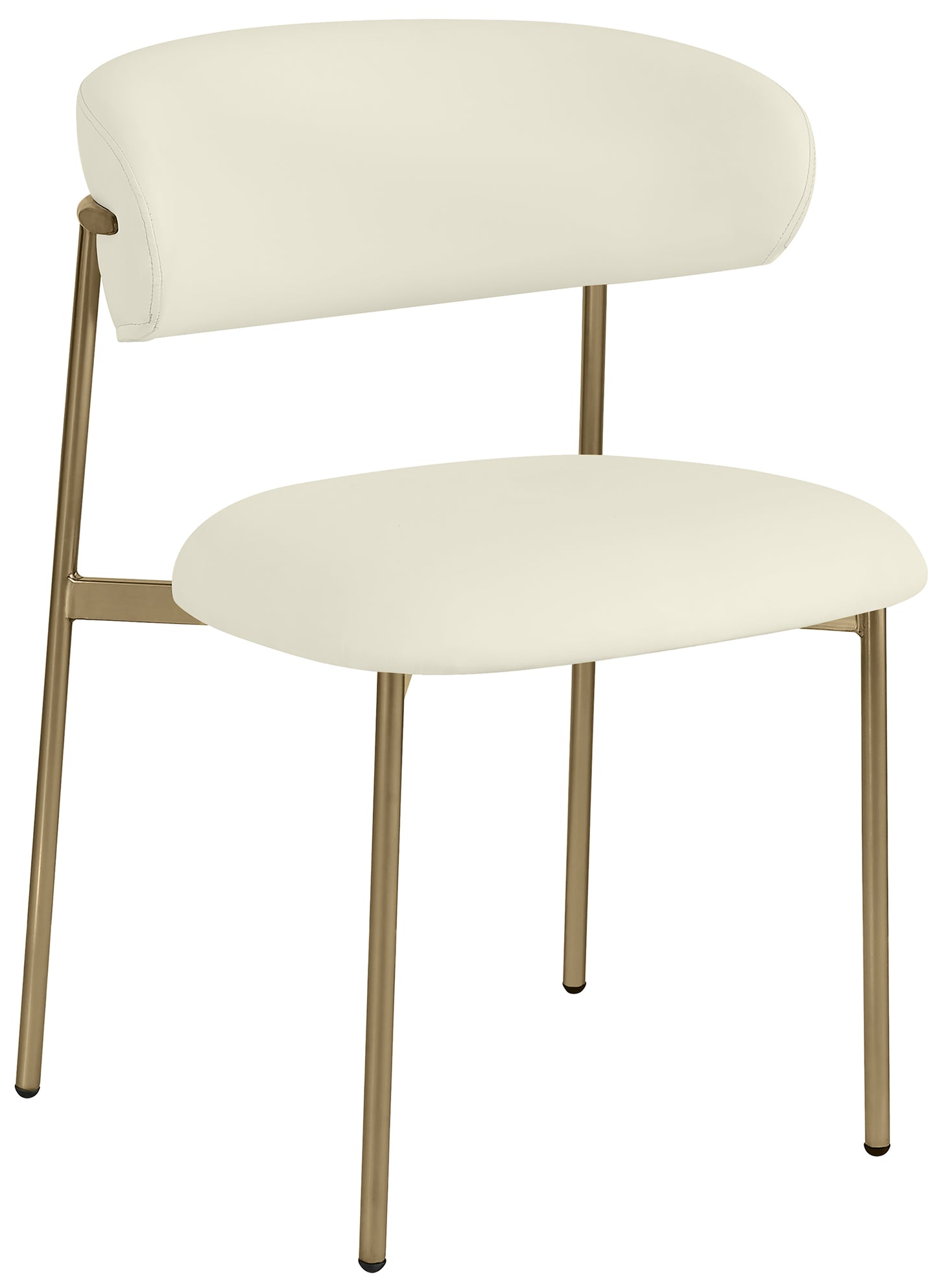 xoxo cream vegan leather dining chair