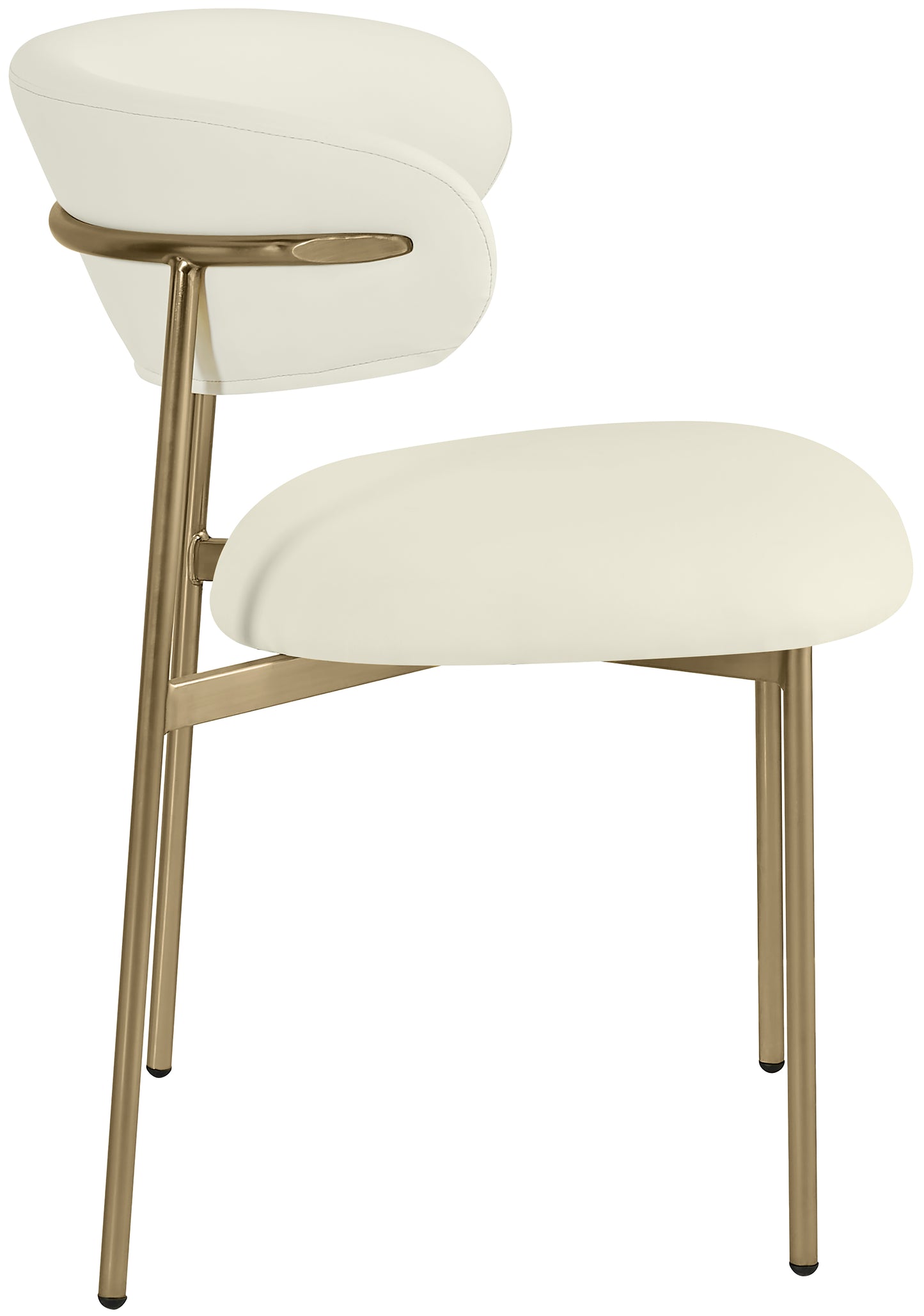 xoxo cream vegan leather dining chair