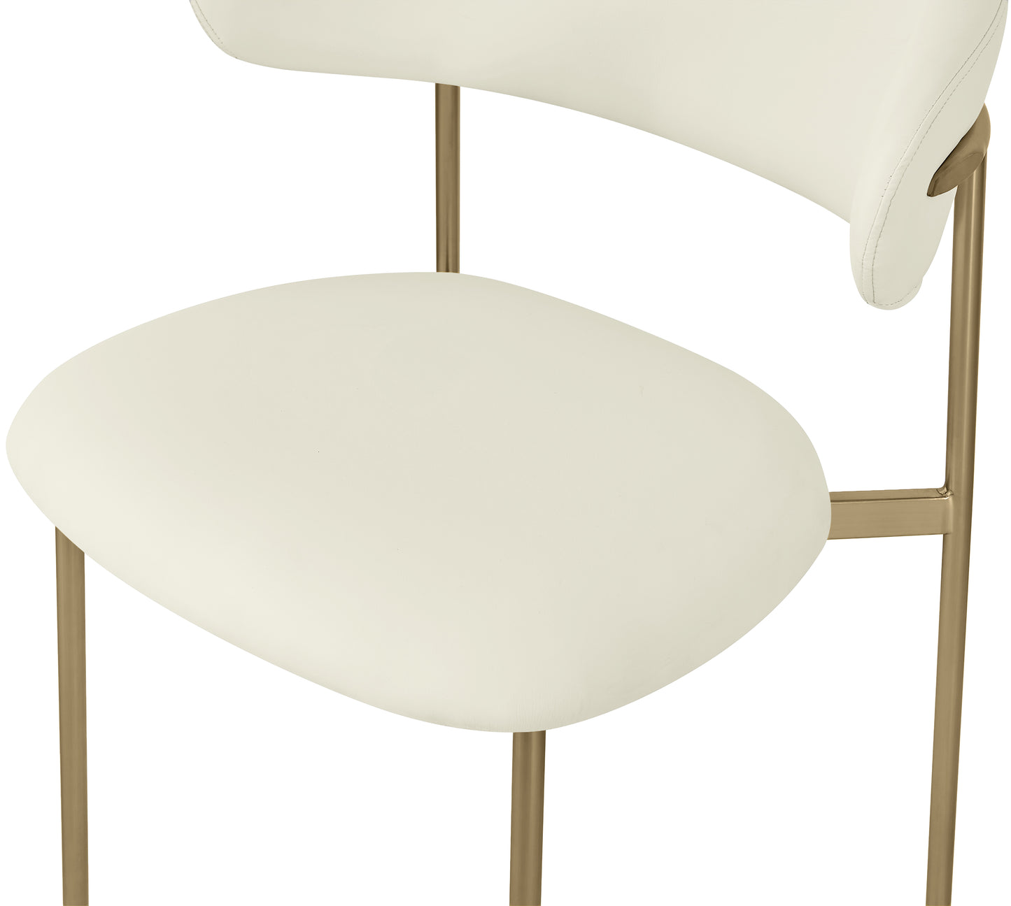 xoxo cream vegan leather dining chair