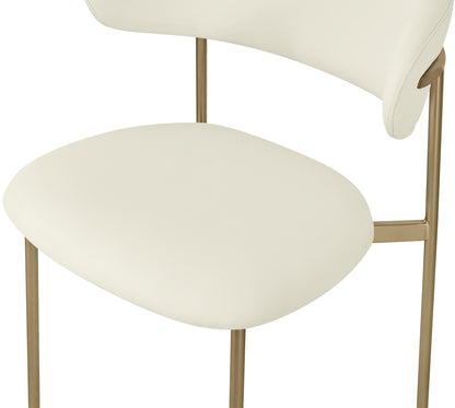 XOXO Cream Vegan Leather Dining Chair