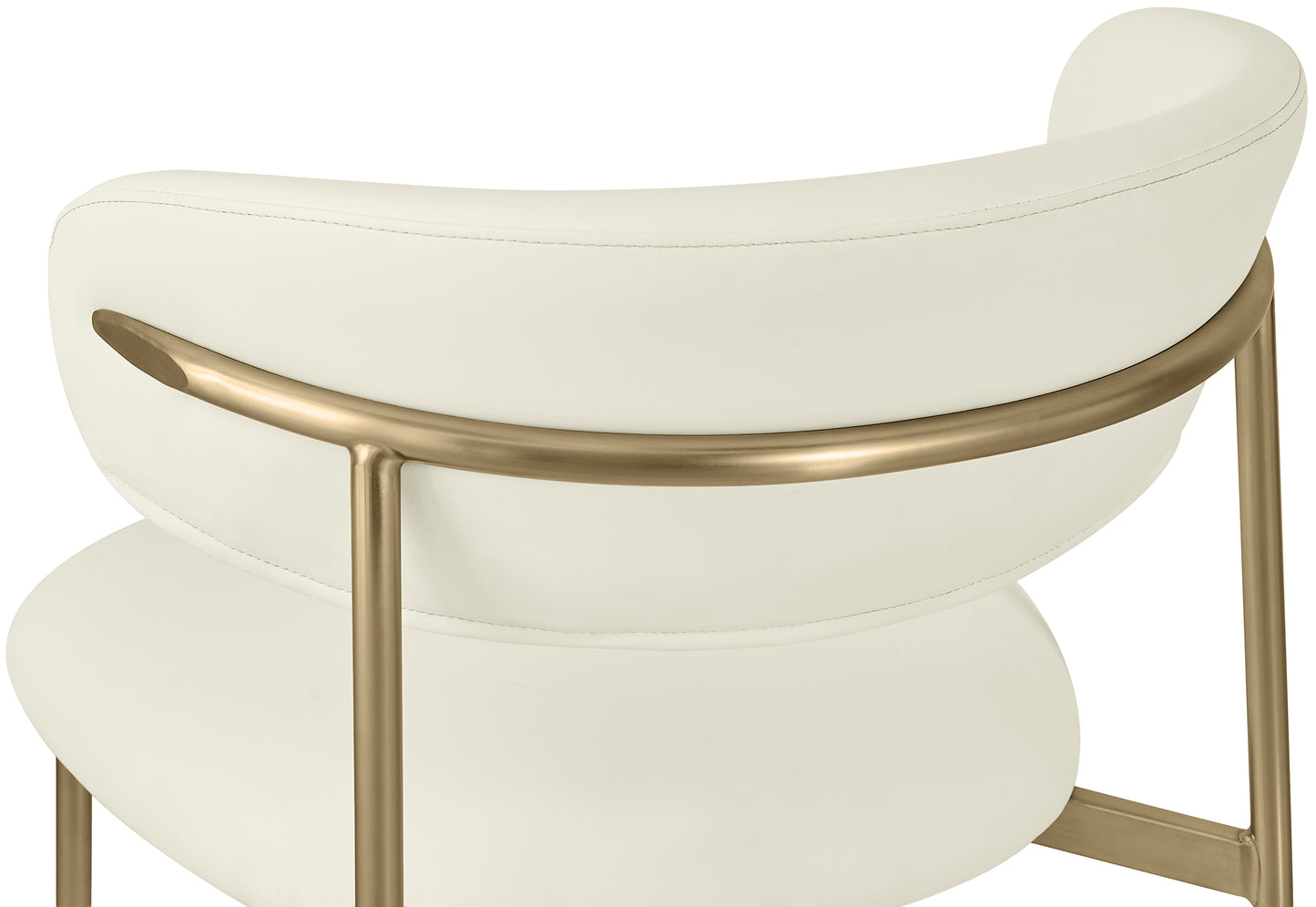 xoxo cream vegan leather dining chair