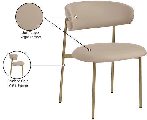 XOXO Taupe Vegan Leather Dining Chair