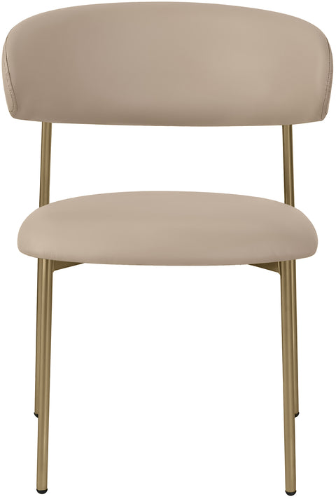 XOXO Taupe Vegan Leather Dining Chair