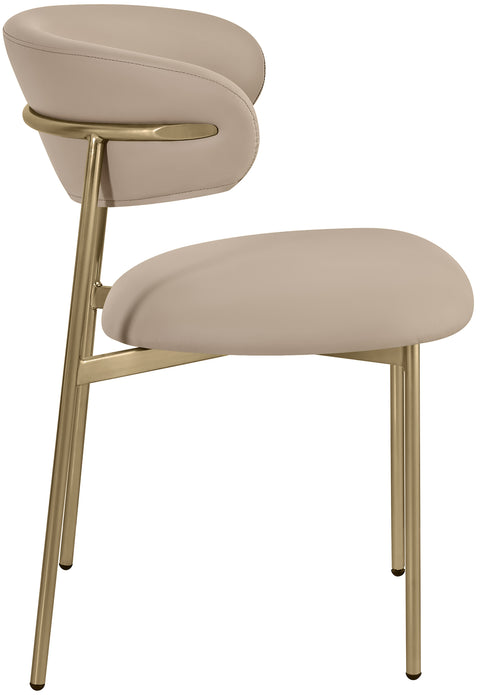 XOXO Taupe Vegan Leather Dining Chair