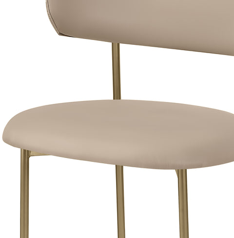XOXO Taupe Vegan Leather Dining Chair