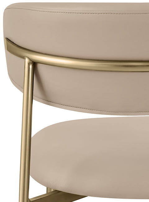 XOXO Taupe Vegan Leather Dining Chair