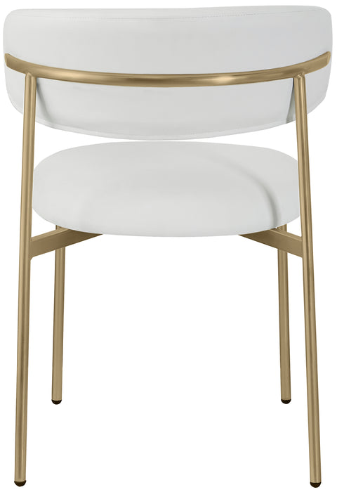 XOXO White Vegan Leather Dining Chair