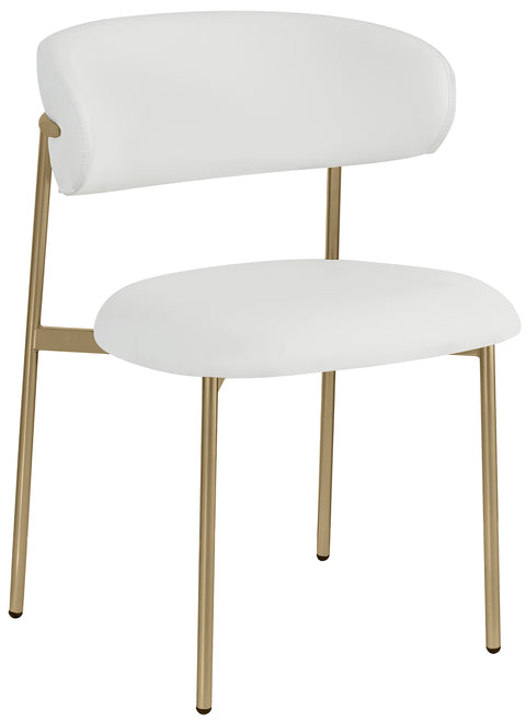 XOXO White Vegan Leather Dining Chair