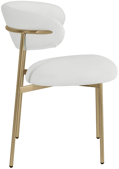 XOXO White Vegan Leather Dining Chair