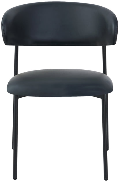 Ziggy Black Faux Leather Dining Chair C