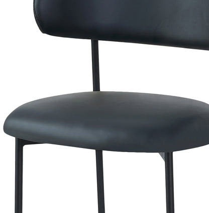 Ziggy Black Faux Leather Dining Chair C