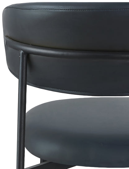 Ziggy Black Faux Leather Dining Chair C