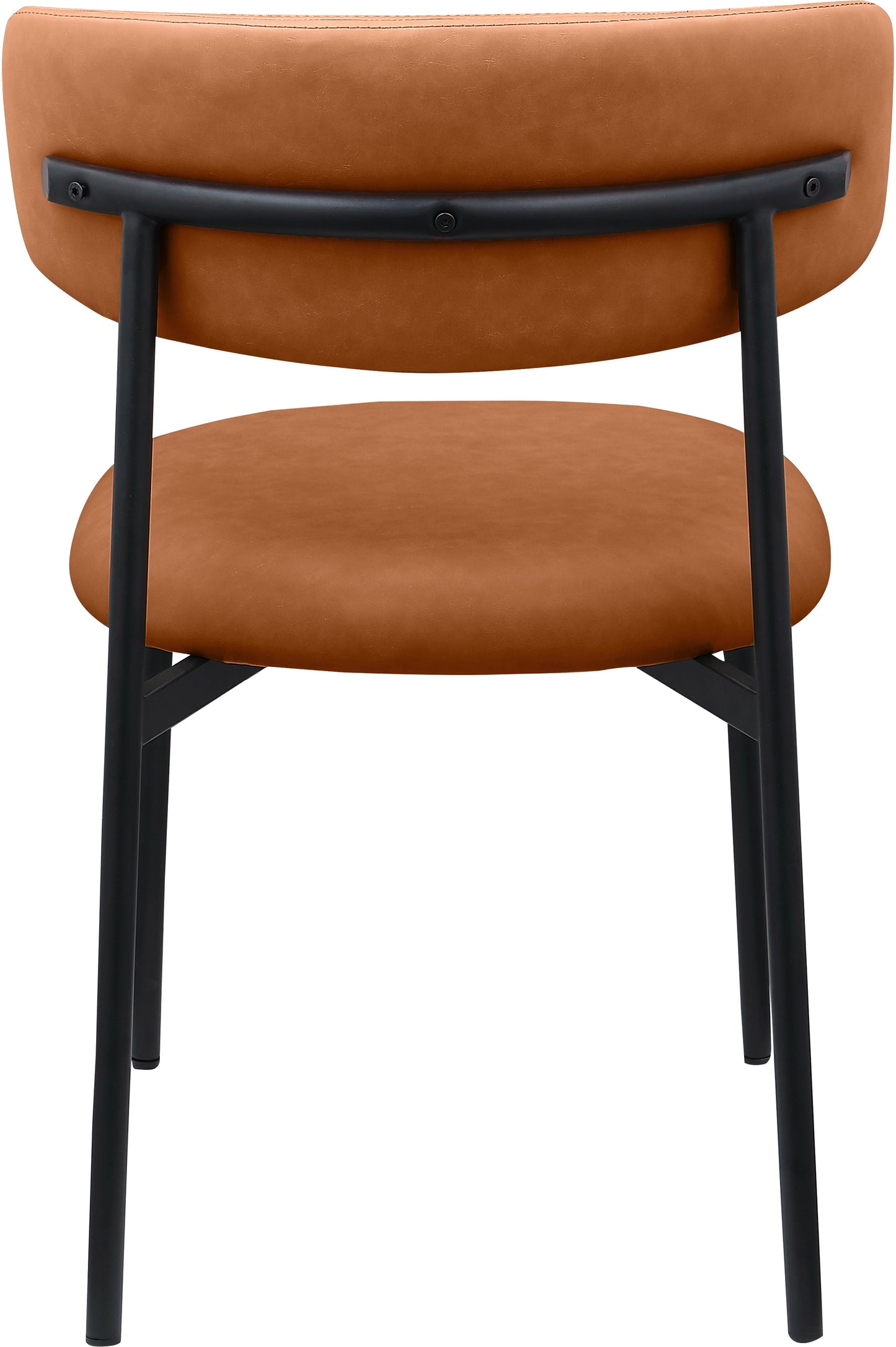 xoxo cognac vegan leather dining chair