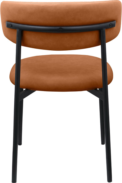 XOXO Cognac Vegan Leather Dining Chair