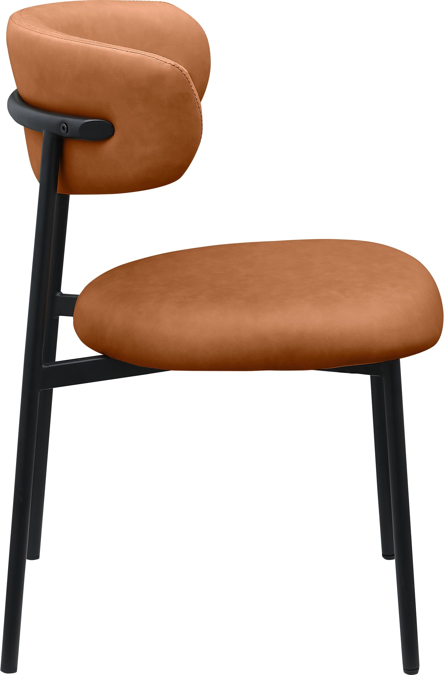 xoxo cognac vegan leather dining chair