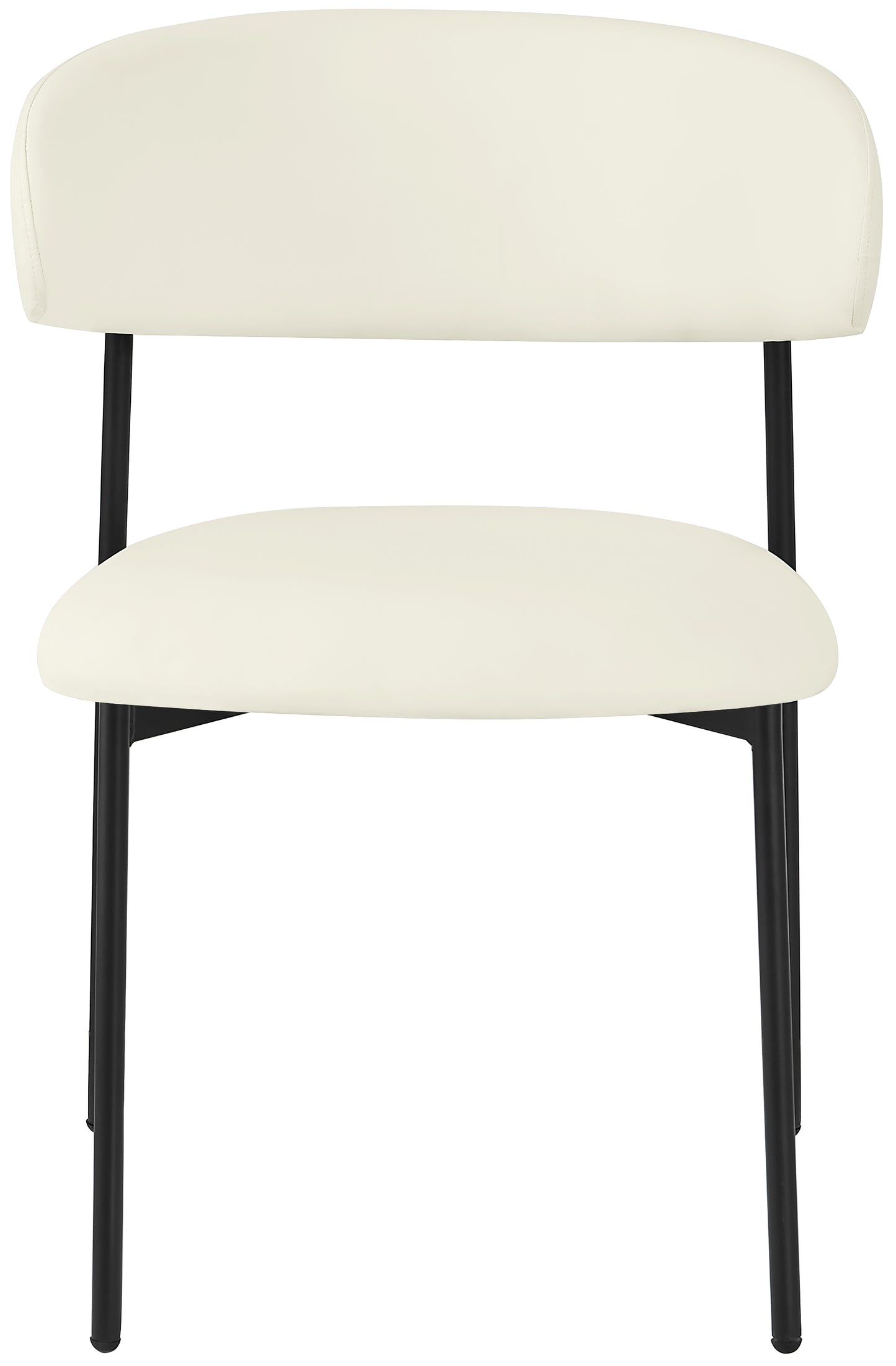 ziggy cream faux leather dining chair c