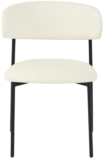 Ziggy Cream Faux Leather Dining Chair C